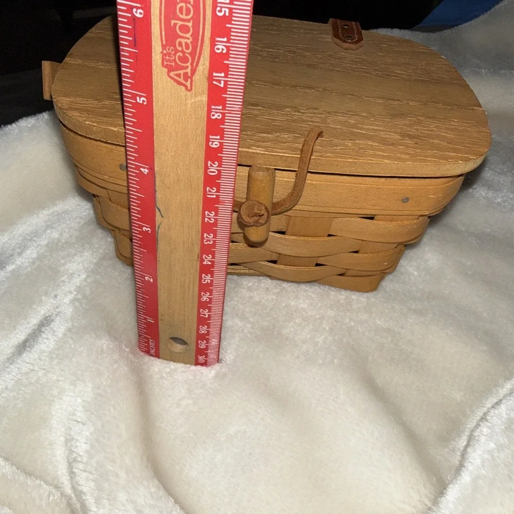Longaberger Small Purse Basket 1995 Handle lid